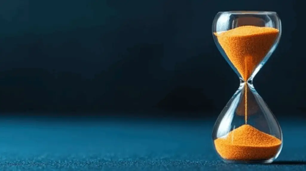 Hour Glass with Orange Sand