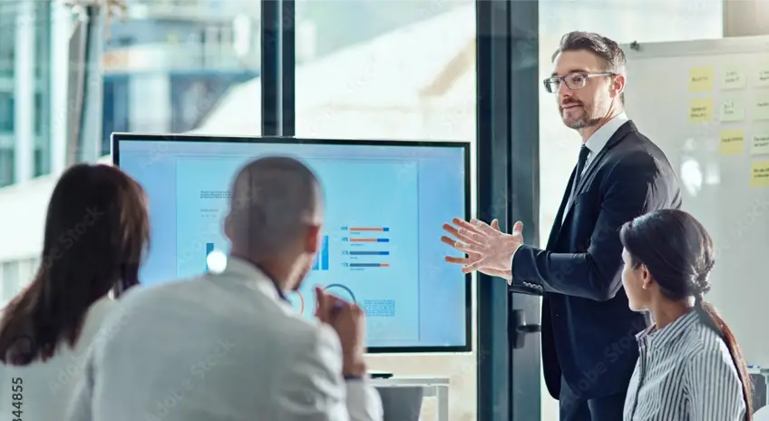 Man Leading a Business Meeting